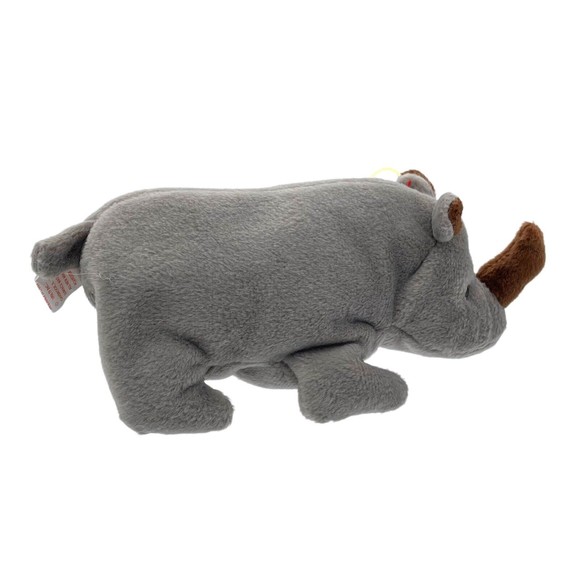 Ty Beanie Baby Babies SPIKE The Rhinoceros Rhino Original Vintage Plush RETIRED - Picture 3 of 10
